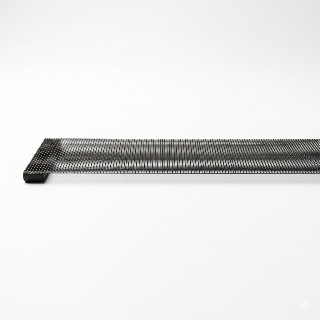 GUOJIA holographic invisible LED screen module on a white studio background